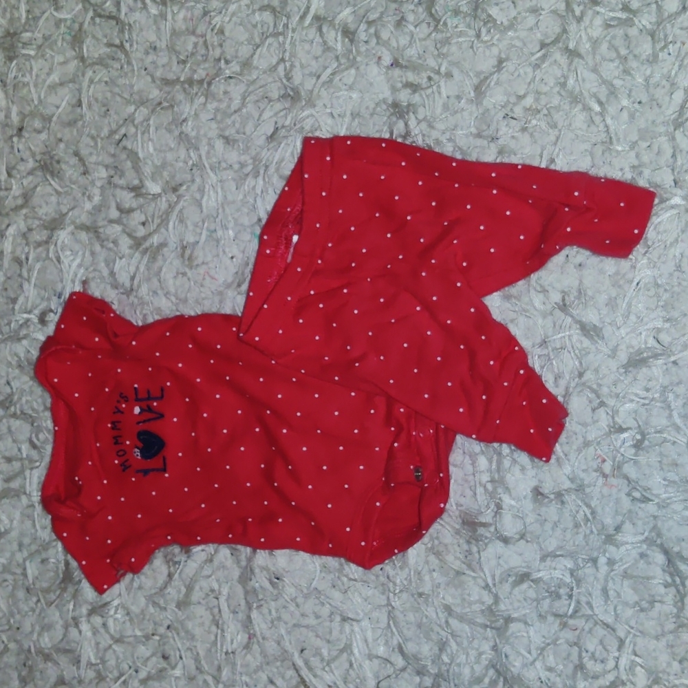 Red polka dot Carter's set